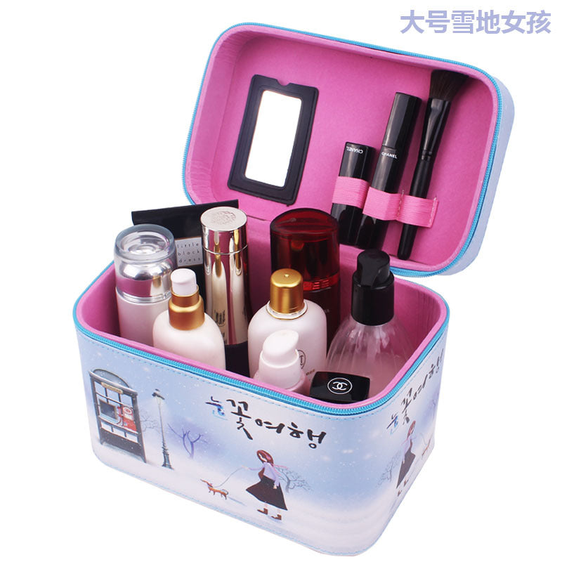 Manufacturer Korean lovable hand-held cosmetic bag waterproof travel package make-up toolbox Manufacturer Korean lovable hand-held cosmetic bag waterproof travel package make-up toolbox